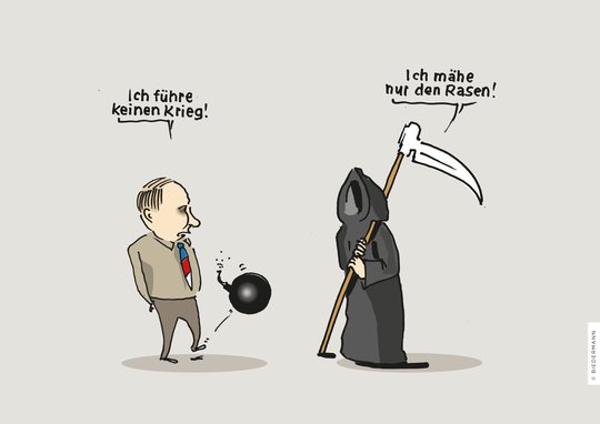 Diese Karikatur von Christoph Biedermann hat den 17'000 Besuchenden der Ausstellung im Berner Museum für Kommunikation am besten gefallen...   (Bild: zVg)