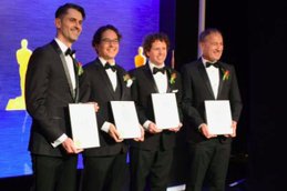 Das Entwicklerteam bei der Preis-Gala