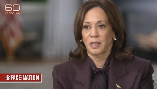 Interview-Ausschnitt mit Kamala Harris bei «The Free Press»...    (Bild: Screenshot «60 Minutes»/«The Free Press)