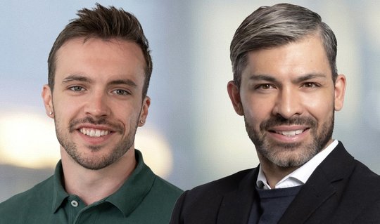 Pascal Giger (l.) war vorher bei der APG Teamleiter Mediaplanung und Adriano Fernandes arbeitete zuletzt als Director Business Development & Relationship bei der Omnicom Media Group…    (Bild: APG/zVg)