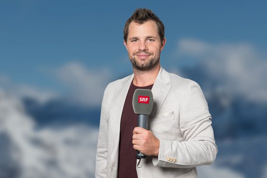 Mit 36 Jahren, da fängt das SRF-Leben an. Beat Feuz will jetzt als Kommentator durchstarten...      (Bild: SRF)