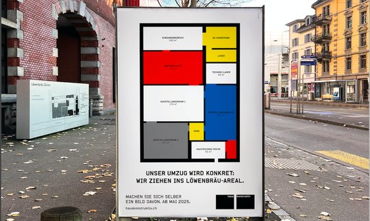 «Unser Umzug wird konkret»: Der Grundriss der neuen Museums-Räumlichkeiten wird zur Hommage an Piet Mondrian & Co... (Bild: zVg)