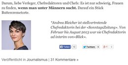 Andrea Bleicher provoziert mit ihrem Blog