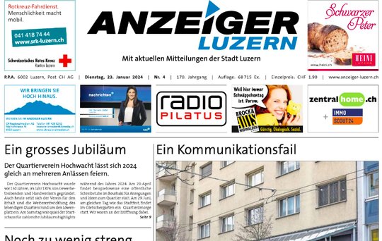 Zukunft abgeblasen: Noch im Herbst kündigte CH Media an, den «Anzeiger» durch die Integration der «Luzerner Rundschau» in die Zukunft zu führen... (Bild Screenshot)