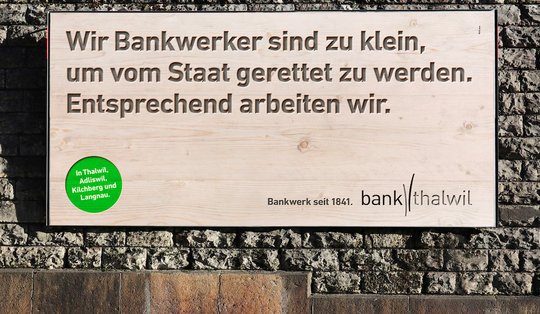 Kampagne grenzt sich ab von den «abgehobenen Bankern». (Bild zVg)