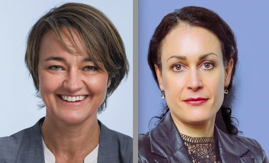 Sophie Dubuis von Genève Tourisme und Laura Meyer von Hotelplan Gruppe (v.l.)