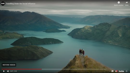 Hier machen alle Touris den «Summit Spreadeagle». Ein Aufseher will die Möchtegern-Adler jetzt für mehr Kreativität begeistern. Videoausschnitt mit dem Komiker Tom Sainsbury..., 