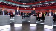  Durch seine «apodiktisch vorgetragenen Qualifizierung der Aussage des SVP-Fraktionspräsidenten Thomas Aeschi» beschädigte der «Arena»-Moderator die freie Meinungsbildung, sagt die UBI. (Bild Screenshot SRF)