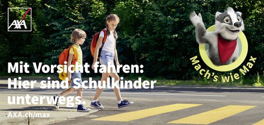 «Max der Dachs» zeigt Kindern, wie man sich beim Überqueren einer Strasse richtig verhält... (Bild: zVg)