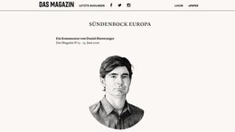 «Sündenbock Europa» v. Daniel Binswanger