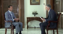 Präsident Baschar al-Assad mit Sandro Brotz