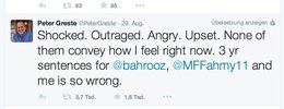 Twitter-Post von Peter Greste