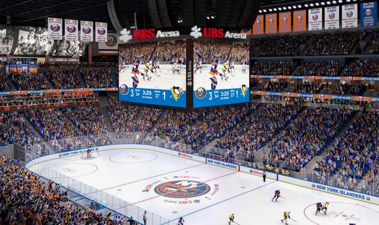 Zukunftsmusik: Zur NHL-Saison 2021/22 soll die UBS Arena im Belmon Park eröffnet werden...