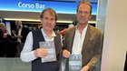 Lukas Heim (l.) und Arthur Rutishauser an der Buchpremiere im Zürcher Kino Corso...    (Bild: Klein Report/TRE)