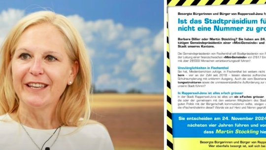 Kandidatin Barbara Dillier wird mit aggressiven Inseraten diffamiert... (Bild: zVg / Linth24)