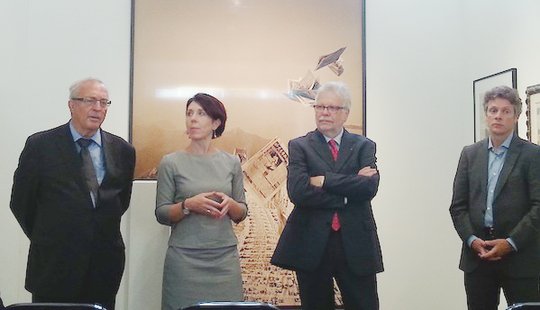 Hans-Peter Lebrument, Verena Vonarburg, Norbert Neininger und Fredy Greuter (von links).