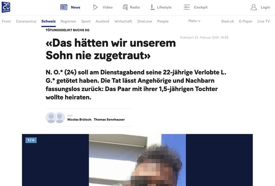 Die veröffentlichten Informationen von «20 Minuten» haben den mutmasslichen Täter gemäss Fairmedia «sehr leicht identifizierbar» gemacht... 