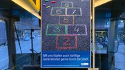 Aus dem alten Hüpfspiel «Himmel und Hölle» wird ein Werbesujet für die Verkehrsbetriebe Zürich... (Bild: zVg)