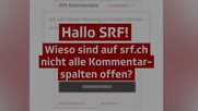 SRF kämpft schlägt sich Jahren mit den Kommentaren herum. 2023 wurde es vom UBI gleich sieben Mal gerügt...(Bild: Screenshot SRF)