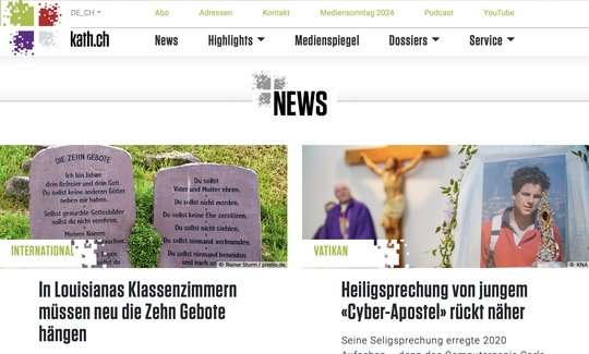 Wohin geht die Reise? «katholisch, aktuell, relevant» oder eher Verlautbarungsjournalismus...   (Bild: Screenshot kath.ch)