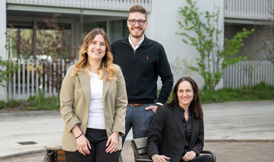 Verstärken Beratung und Kreation bei Rubmedia: Marina Oswald (l.), Tobias Frehner und Sandra Wolff...     (Bild zVg, Fotograf: Yanik Gasser)