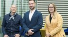 Der neue Director Client Relations & Strategic Market Development, Raffael Leu (Mitte), mit Tarkan Özküp und Nicole Fuchs….  (Bild: CH Media/zVg)