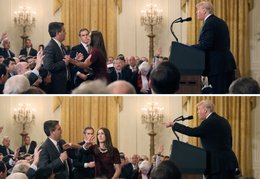 Versuch Jim Acosta das Mikro zu entziehen