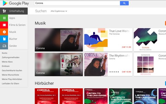 Keine einzige Corona-App bei Google Play...