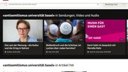 Eine Suche auf SRF ergab nichts Ergiebiges zum derzeitigen Antisemitismus an der Uni Basel... (Bild: Screenshot)