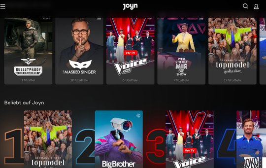 Die Schweizer Version der Streaming-Plattform der ProSiebenSat.1-Gruppe startet im Juni... (Bild: Screenshot joyn.de)