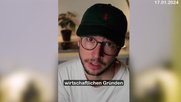 Am 17. Janaur 2024 erhielt Riande die Kündigung von CH Media «aus wirtschaftlichen Gründen», was er gleichentags auf Instagram öffentlich machte... (Screenshot Youtube)