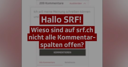 SRF kämpft schlägt sich Jahren mit den Kommentaren herum. 2023 wurde es vom UBI gleich sieben Mal gerügt...(Bild: Screenshot SRF)