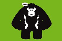 Gorilla steht für gesundes Essen