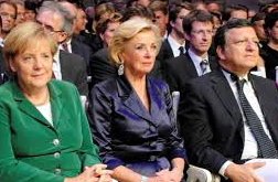 Feier: Merkel, Mohn & Barroso