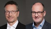 Der bisherige Finanzchef Beat Zwahlen (l.) ist neuer CEO ad interim, seine Position als Chief Financial Officer übernimmt Michael Hüsler... (© MCH Group)