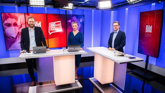 Noch vor der Bundestagswahl «richtiges» Fernsehen machen...                   (Bild: Bild)