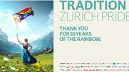 Regenbogen statt Schweizerkreuz: Die Jubilare des 30-jährigen Pride Festivals werfen eine Pride-Flagge in die Lüfte... (Bild zVg)