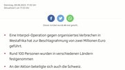 Bildschirmfoto srf.ch Mehr Kryptik als Information: SRF mit Interpol-Meldung vom 9. August...