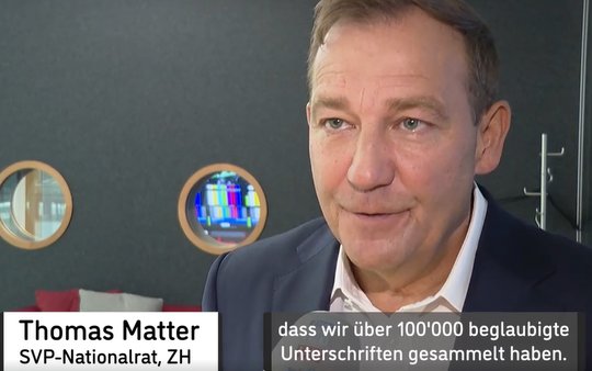 Thomas Matter zeigt sich auf Züri Today optimistisch, dass in zwei Jahren in seinem Sinne abgestimmt wird...       (Screenshot Züri Today)