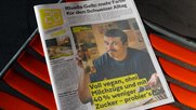 Neue Rivella-Sorte taucht Cover und Layout der Pendlerzeitung ganz in Gelb... (Bild: zVg)