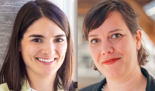 Sina Blassnig (l.) und Bianca Baerlocher leiten das neue Institut für digitale Kommunikation und Medieninnovation (IDCMI) als Tandem... (Bild zVg)