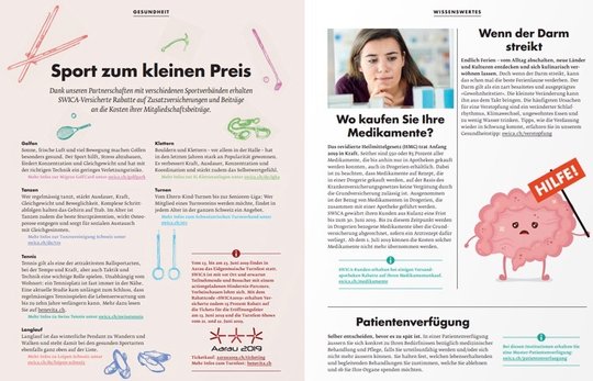 Hej kommt im August mit einem neugestylten Kundenmagazin für die SWICA...