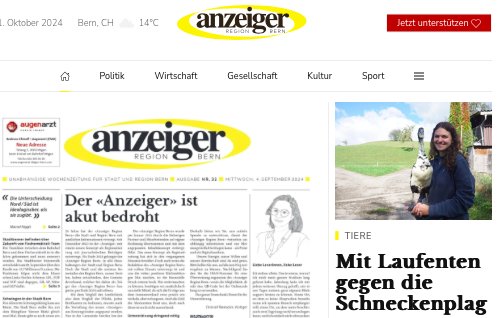 Die User zeigen wenig Bedauern über das Aus der Print-Ausgabe des «Anzeigers» in den Online-Kommentaren eines Zeitungsberichts... (Bild Screenshot) 