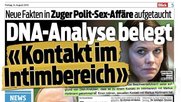 Für den Artikel «Neue Fakten in Zuger Polit-Sex-Affäre aufgetaucht: DNA-Analyse belegt 'Kontakt im Intimbereich'» berechnete das Zuger Kantonsgericht 99’154.00 Franken… (Bild: Screenshot Blick vom 14. August 2015)