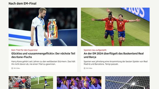 SRF verzeichnet an der diesjährigen Endrunde höhere Marktanteile als bei den Endrunden von 2021 und 2016… (Screenshot srf.ch)