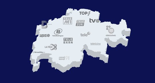 Die 13 konzessionierten regionalen TV-Sender und TeleZüri möchten mehr Geld...     (Bild: Telesuisse)