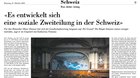 NZZ-Legende zum Bild: «Man weiss, dass man die Demokratie ein bisschen verkauft hat», sagt Oliver Zimmer zur Nichtumsetzung der Masseneinwanderungsinitiative durch das Parlament…  
