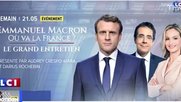 Auf LCI wurde das Interview von Darius Rochebin mit Emmanuel Macron als grosses TV-Ereignis angekündigt...         (Screenshot Trailer LCI)