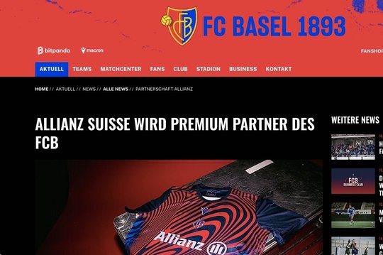Auf der Fanseite wird die neue Premium Partnerschaft sehr begrüsst...    (Bild: Screenshot/FCB)