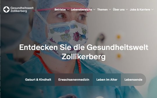 «Gesundheitswelt Zollikerberg» fasst unter einem Nenner zusammen, was die Stiftung und ihre acht Betriebe anbieten...